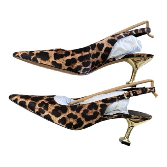 Leopard Slingback Heels · Women’s Size 10 - Picture 3 of 6
